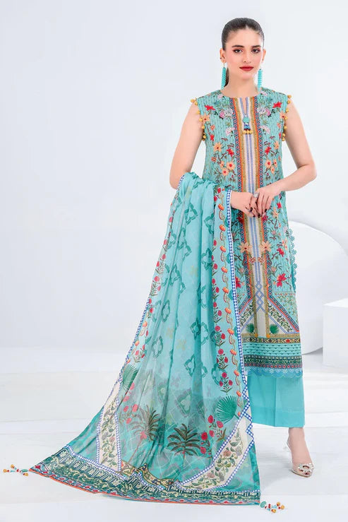3 Piece Printed Lawn