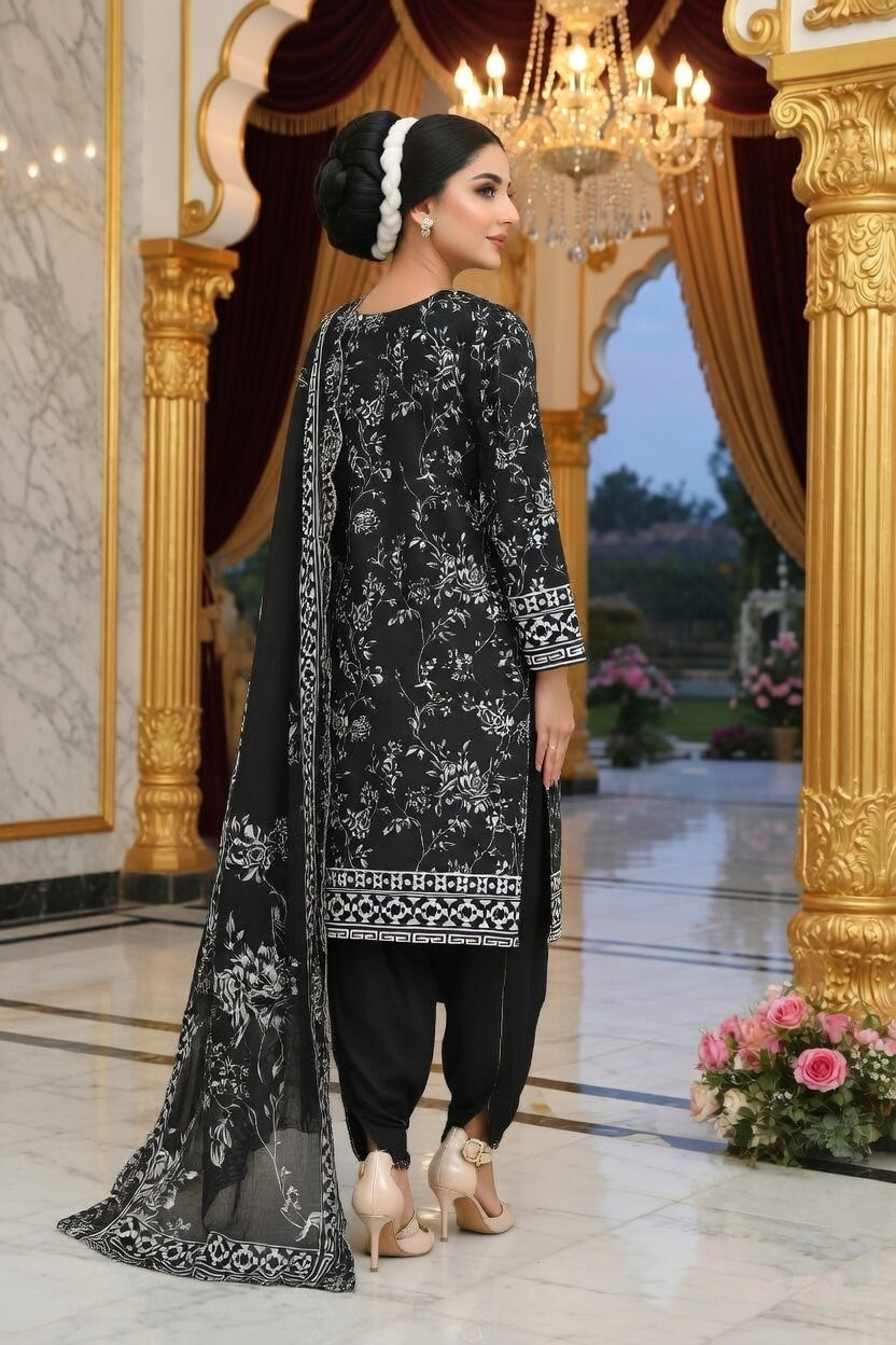 Almeerah Seher Noir Velvet Lace